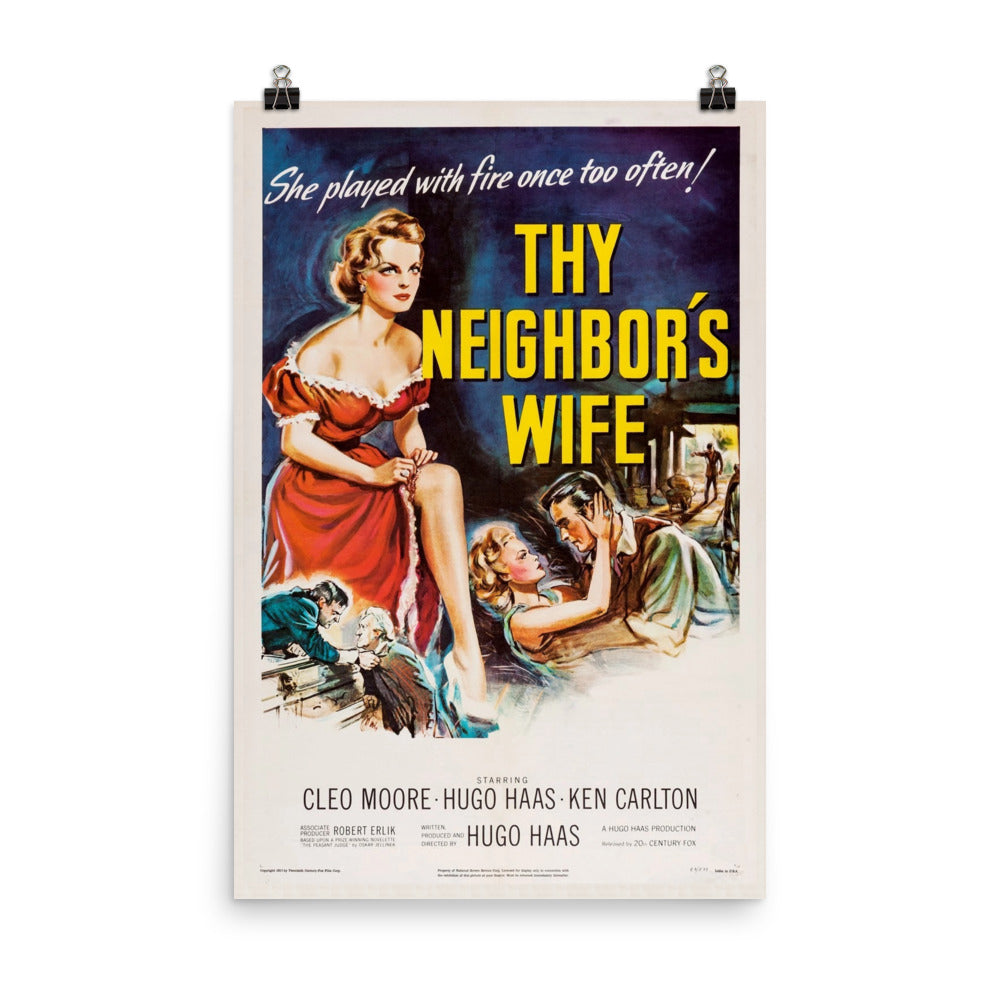 Thy Neighbors Wife 1953 Movie Poster Iconicretro Iconic Retro 9711