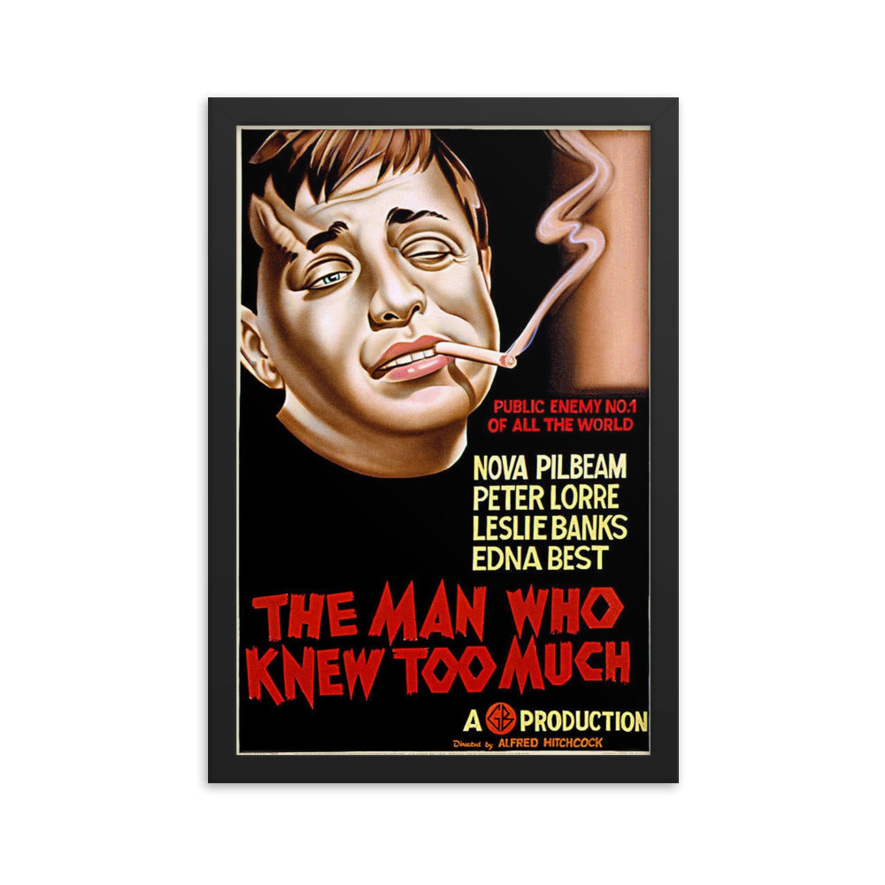 The Man Who Knew Too Much (1934) Black Frame 24″×36″ Movie Poster