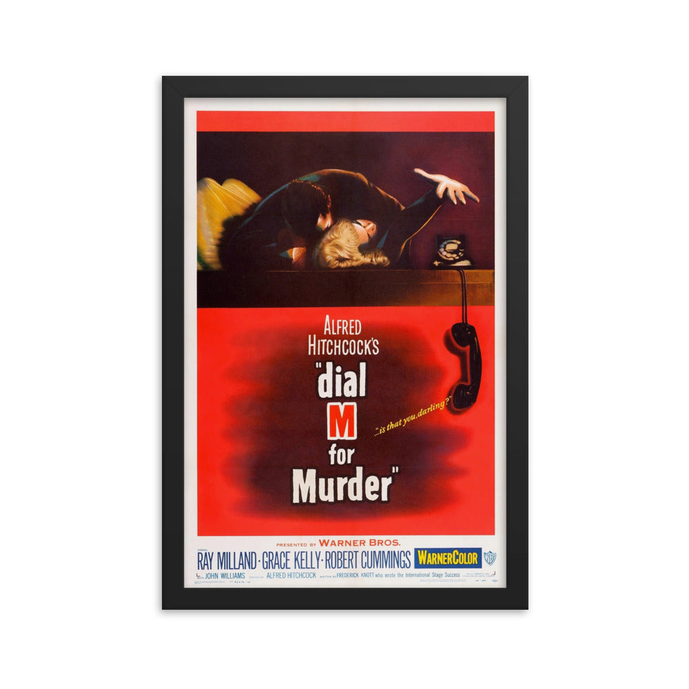Dial M for Murder (1954) Black Frame 24″×36″ Movie Poster