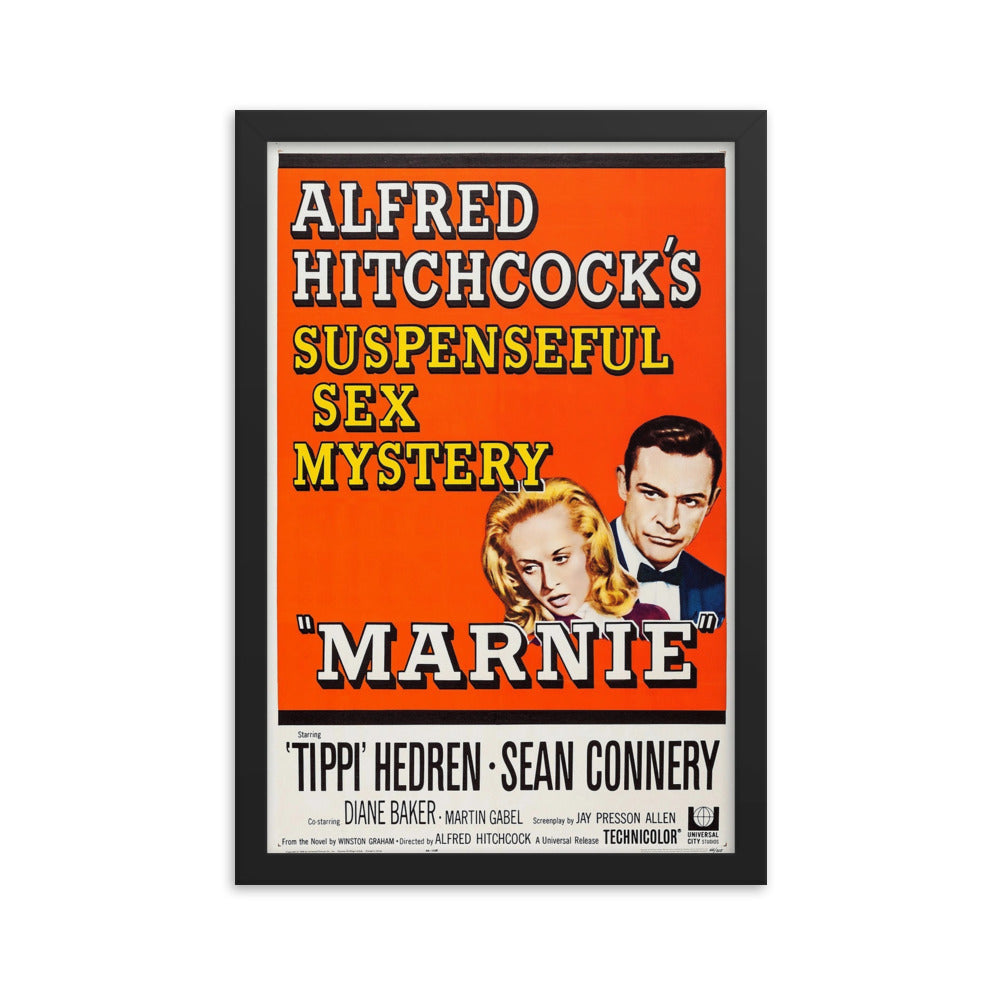 Marnie (1964) Black Frame 24″×36″ Movie Poster