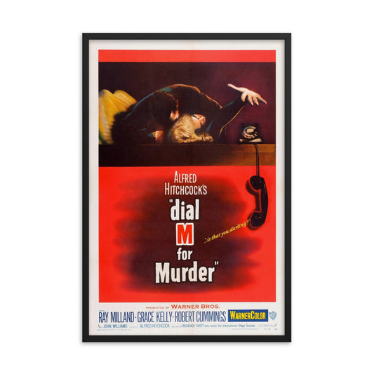 Dial M for Murder (1954) Black Frame 12″×18″ Movie Poster