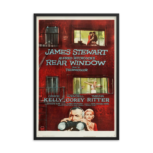 Rear Window (1954) Black Frame 12″×18″ Movie Poster