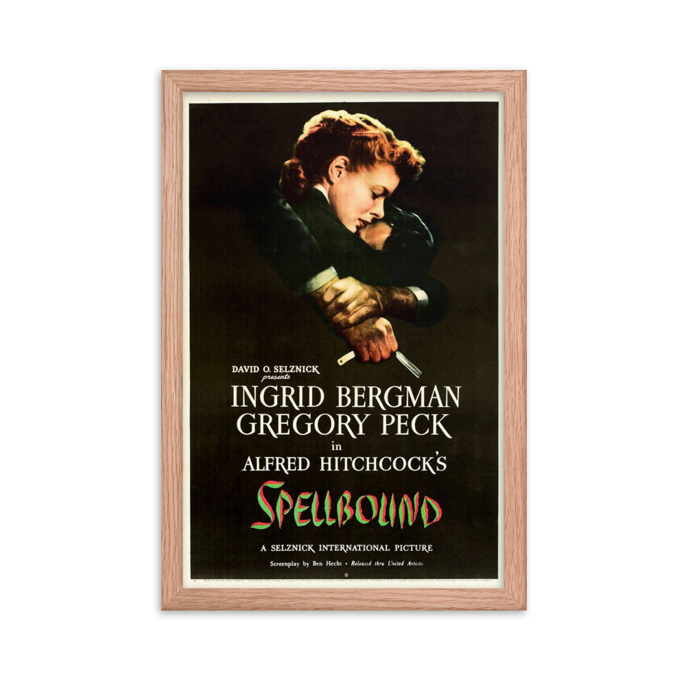 Spellbound (1945) Red Frame 12″×18″ Movie Poster