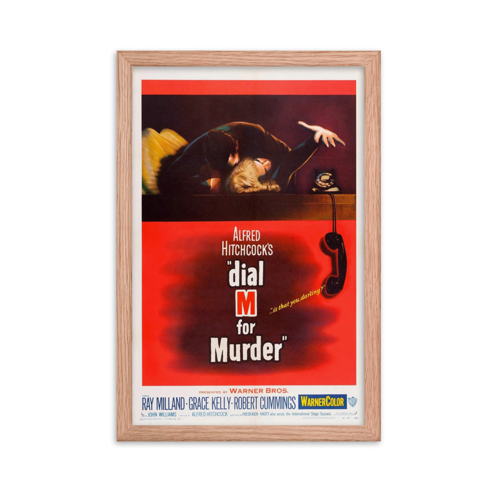 Dial M for Murder (1954) Red Frame 12″×18″ Movie Poster