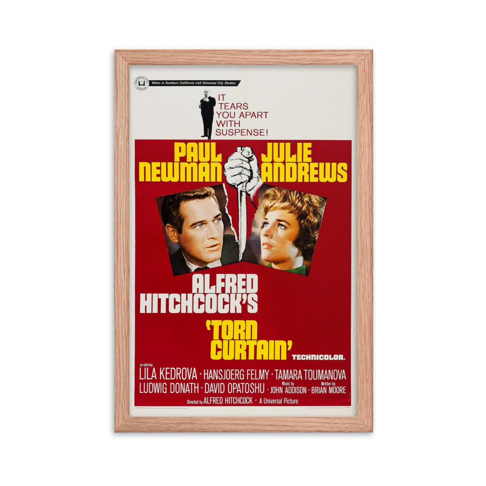 Torn Curtain (1966) Red Frame 12″×18″ Movie Poster