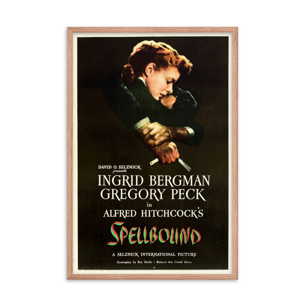 Spellbound (1945) Red Frame 24″×36″ Movie Poster