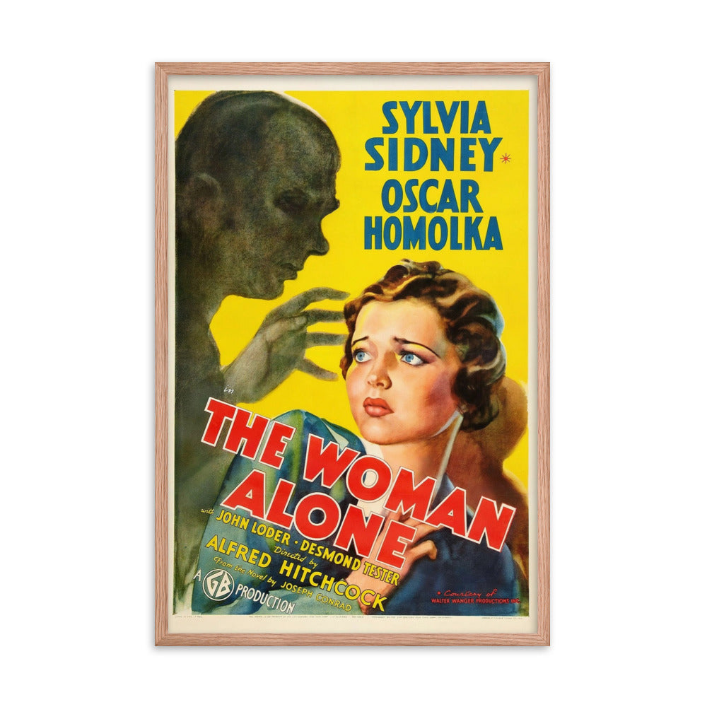 A Woman Alone (1936) Red Frame 24″×36″ Movie Poster