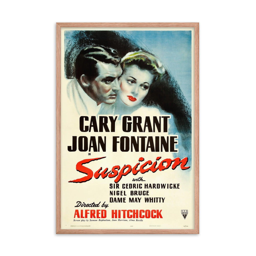Suspicion (1941) Red Frame 24″×36″ Movie Poster