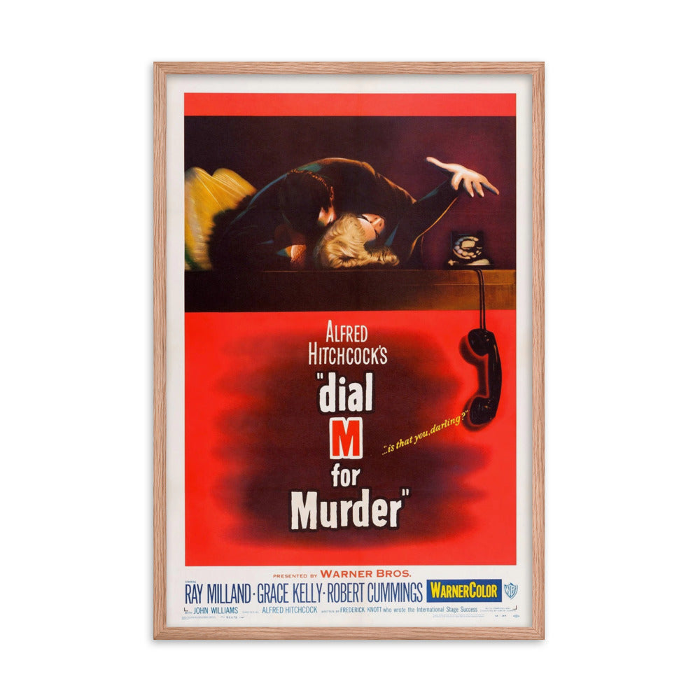Dial M for Murder (1954) Red Frame 24″×36″ Movie Poster