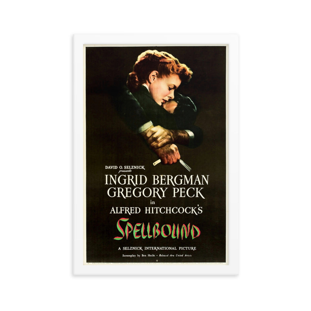 Spellbound (1945) White Frame 12″×18″ Movie Poster