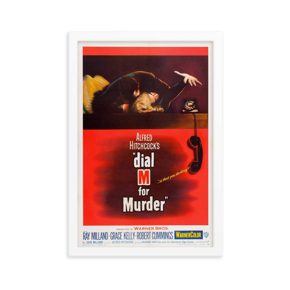 Dial M for Murder (1954) White Frame 12″×18″ Movie Poster