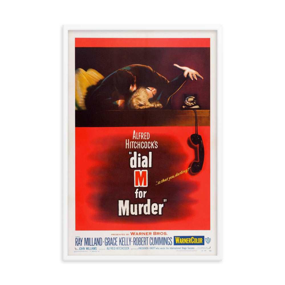 Dial M for Murder (1954) White Frame 24″×36″ Movie Poster