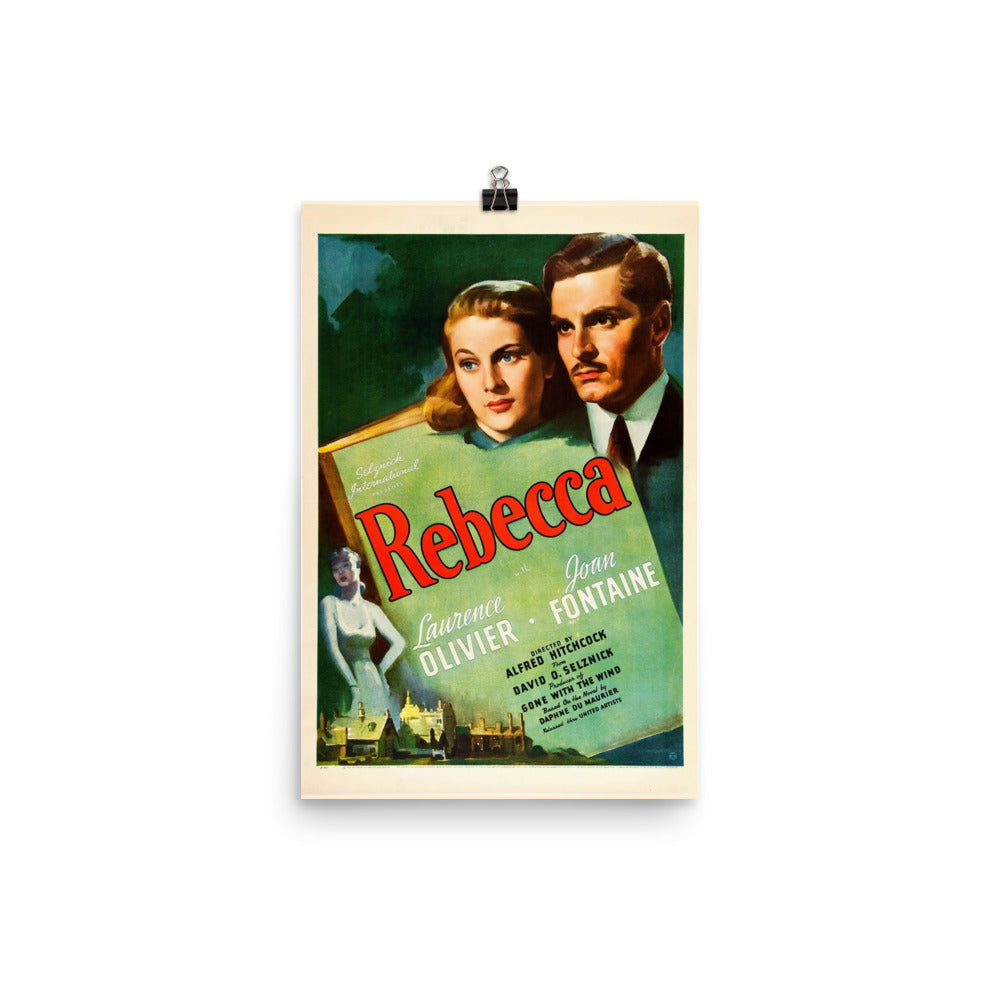 Rebecca (1940) Movie Poster, 24×36 inches