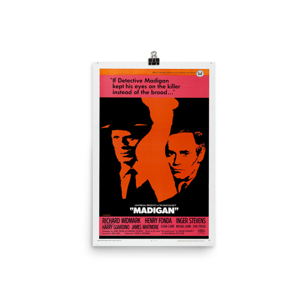 Madigan (1968) Movie Poster, 24×36 inches