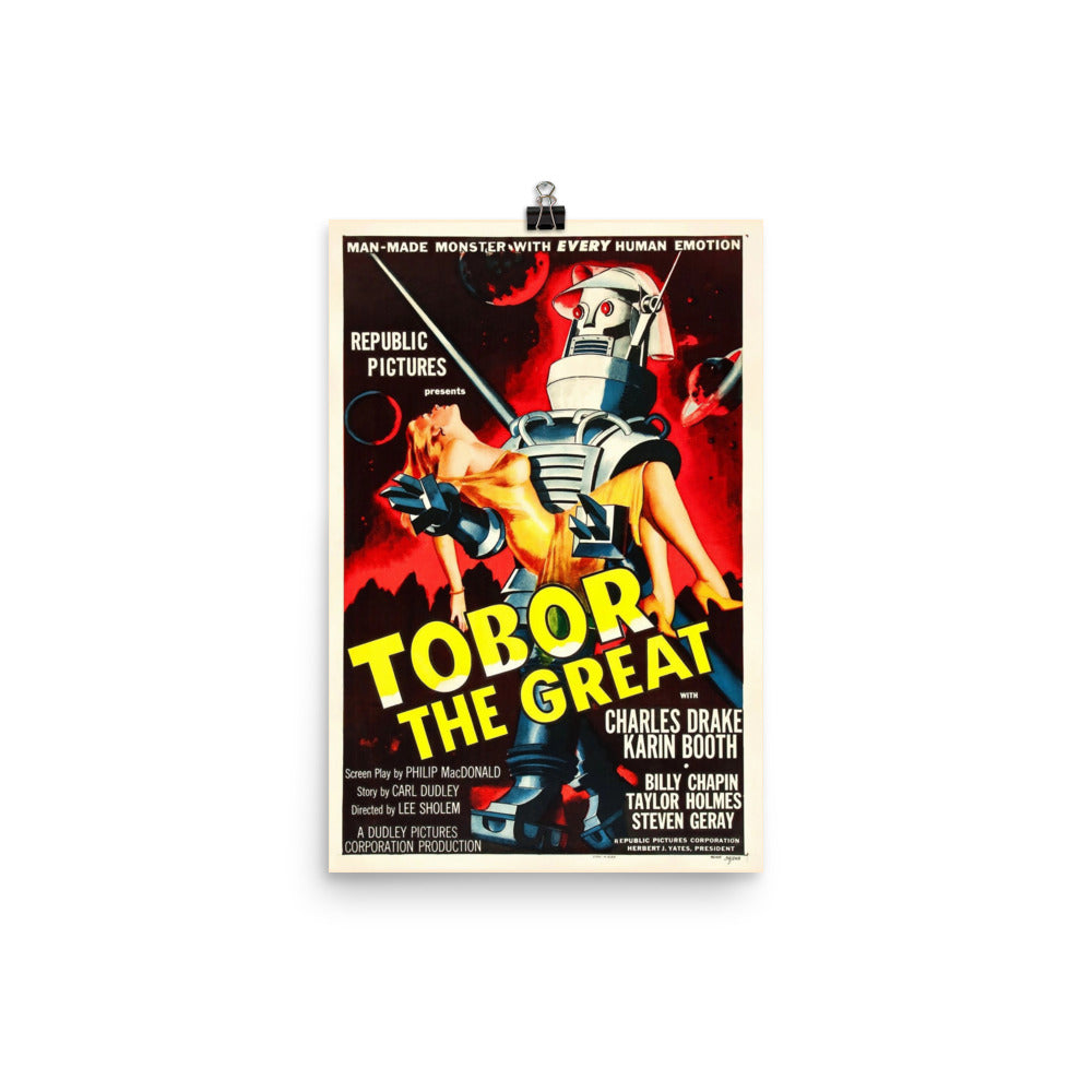 Tobor the Great (1954) Movie Poster, 24×36 inches