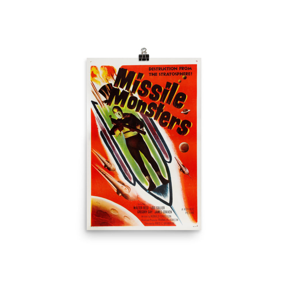Missile Monsters (1958) Movie Poster, 24×36 inches