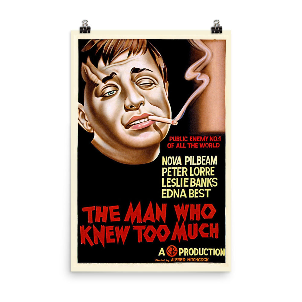 The Man Who Knew Too Much (1934) Movie Poster, 12×18 inches