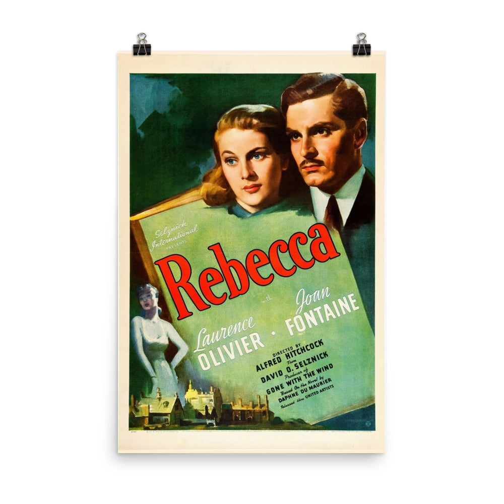 Rebecca (1940) Movie Poster, 12×18 inches