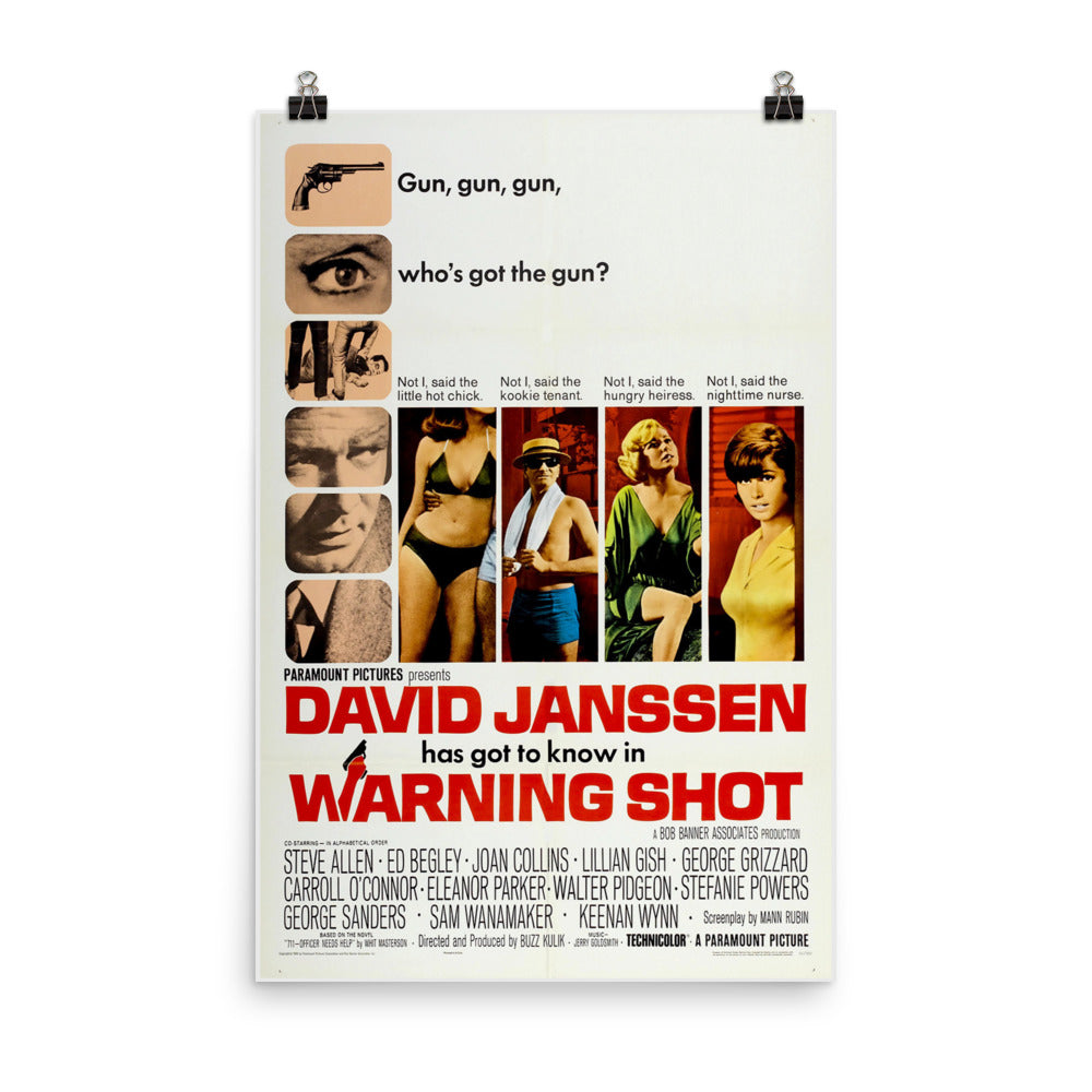 Warning Shot (1967) Movie Poster, 12×18 inches