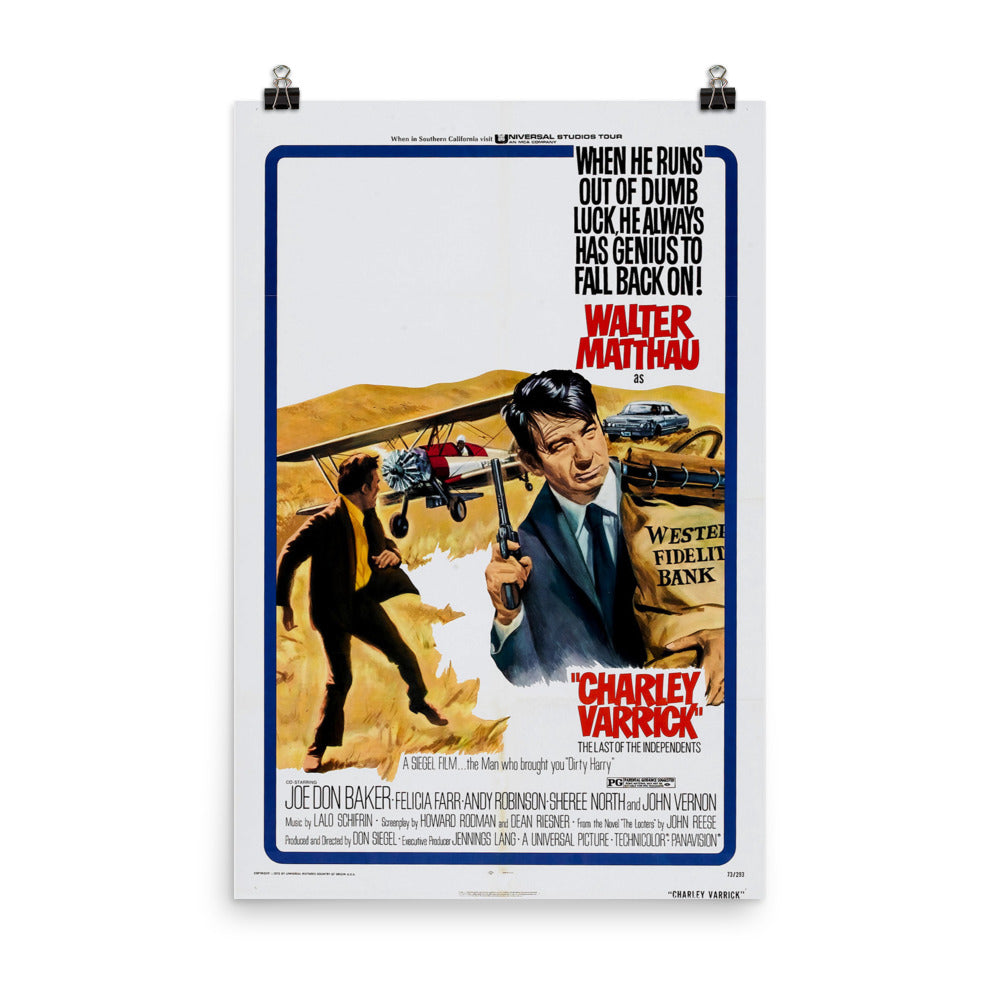Charley Varrick (1973) Movie Poster, 12×18 inches