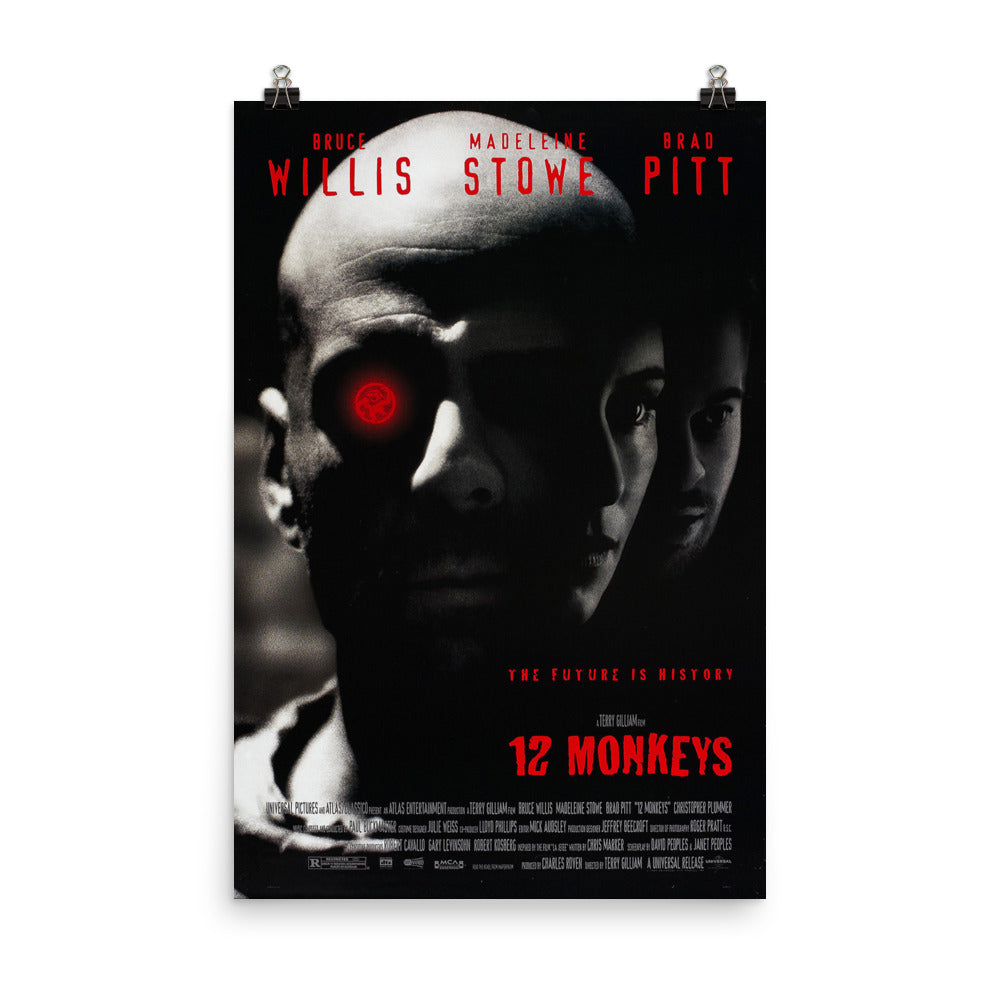 12 Monkeys (1995) Movie Poster, 12×18 inches