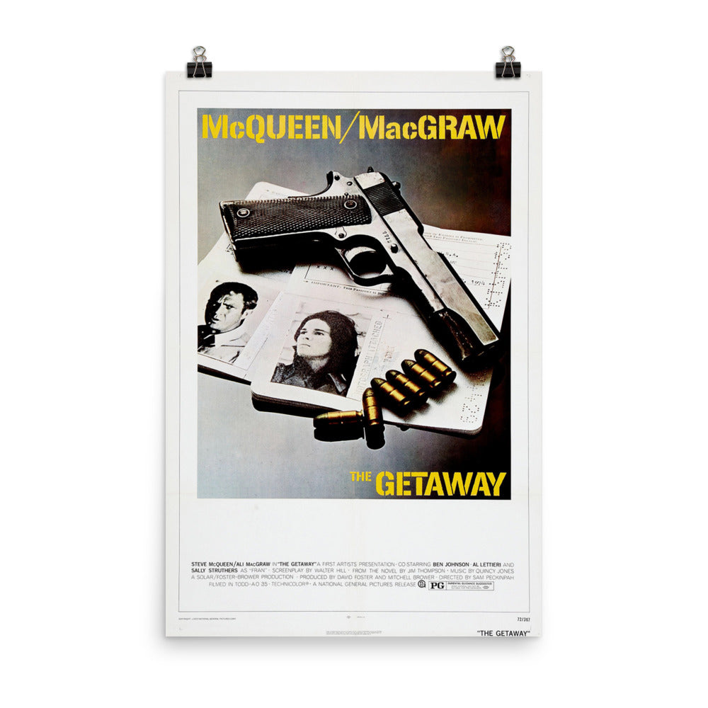 The Getaway (1972) Movie Poster, 12×18 inches