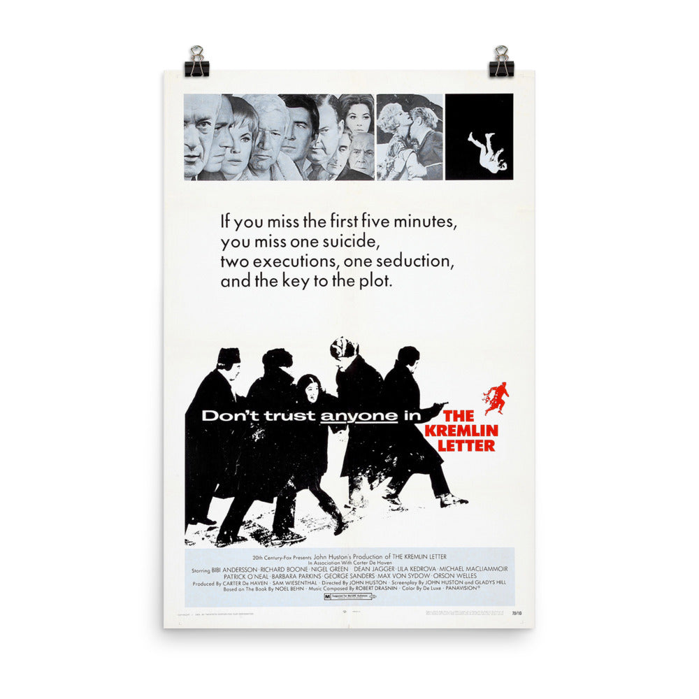 The Kremlin Letter (1970) Movie Poster, 12×18 inches