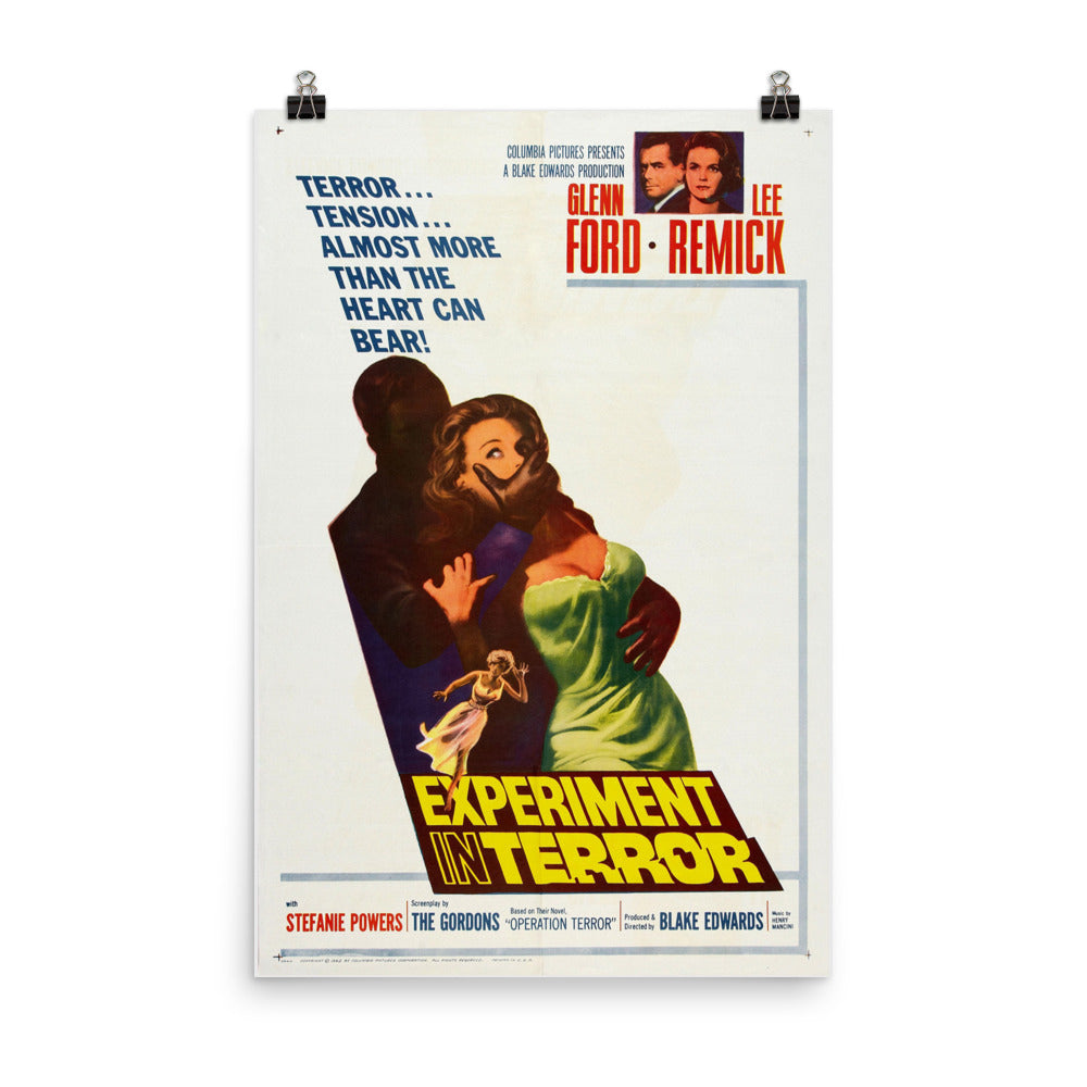 Experiment in Terror (1962) Movie Poster, 12×18 inches