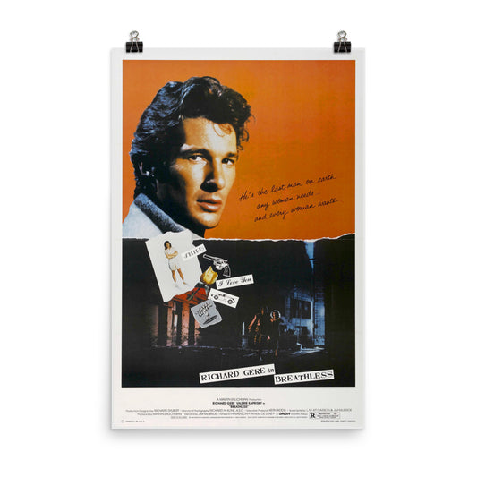 Breathless (1983) Movie Poster, 12×18 inches