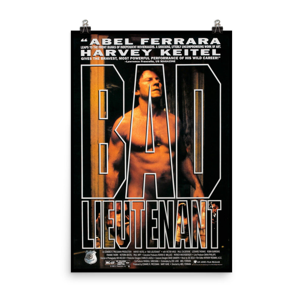 Bad Lieutenant (1992) Movie Poster, 12×18 inches