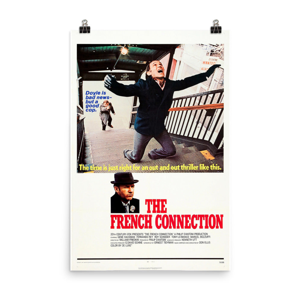 The French Connection (1971) Movie Poster, 12×18 inches