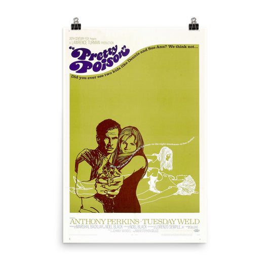 Pretty Poison (1968) Movie Poster, 12×18 inches