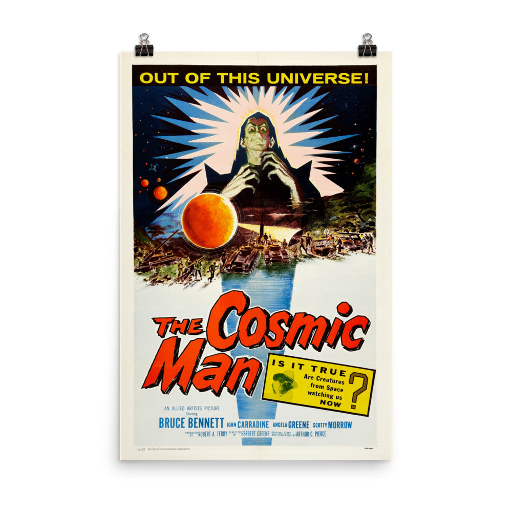 The Cosmic Man (1959) Movie Poster, 12×18 inches