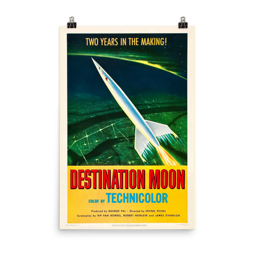 Destination Moon (1950) Movie Poster, 12×18 inches