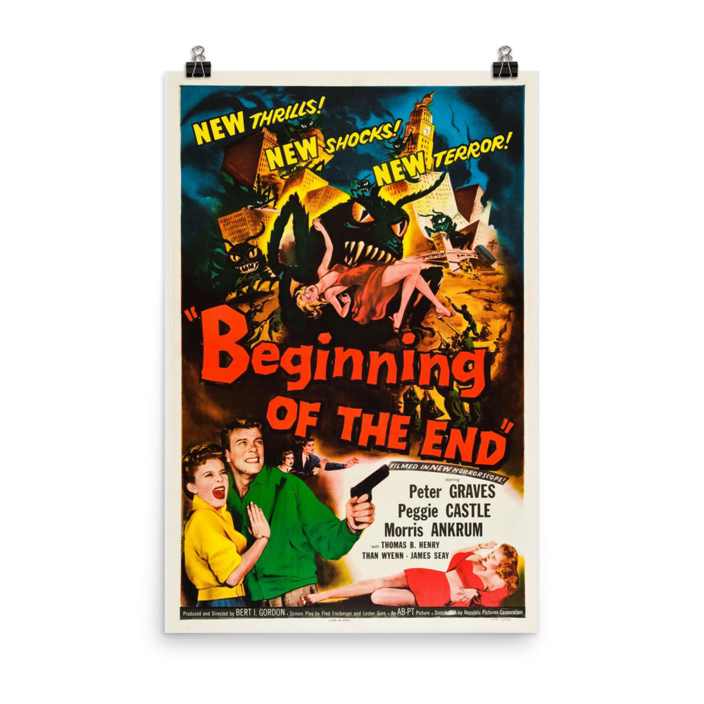 Beginning of the End (1957) Movie Poster, 12×18 inches