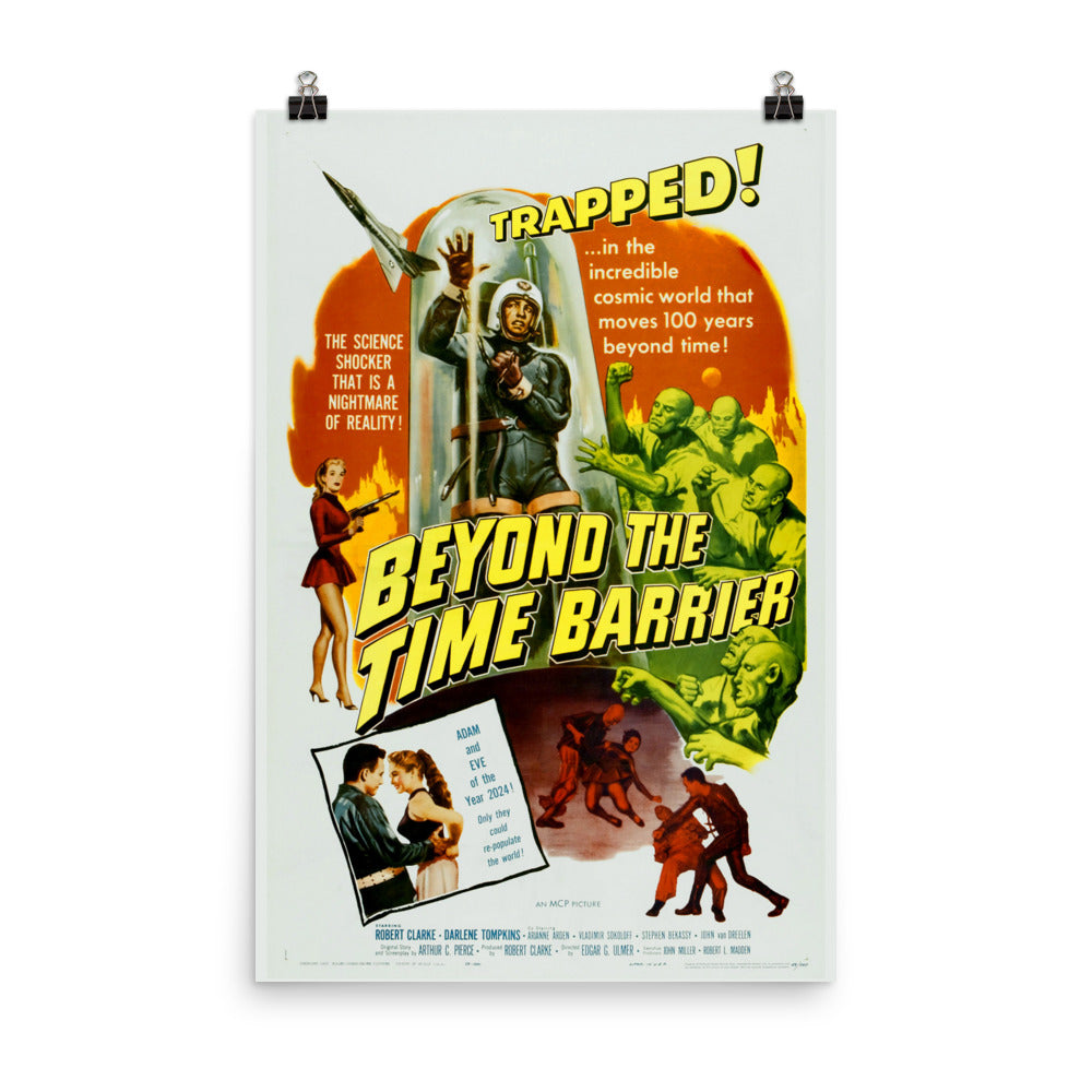 Beyond the Time Barrier (1960) Movie Poster, 12×18 inches