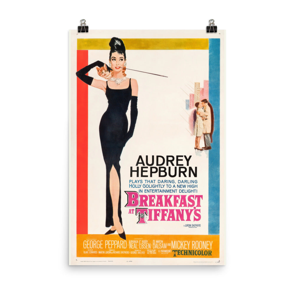 Breakfast at Tiffany's (1961) Movie Poster, 12×18 inches