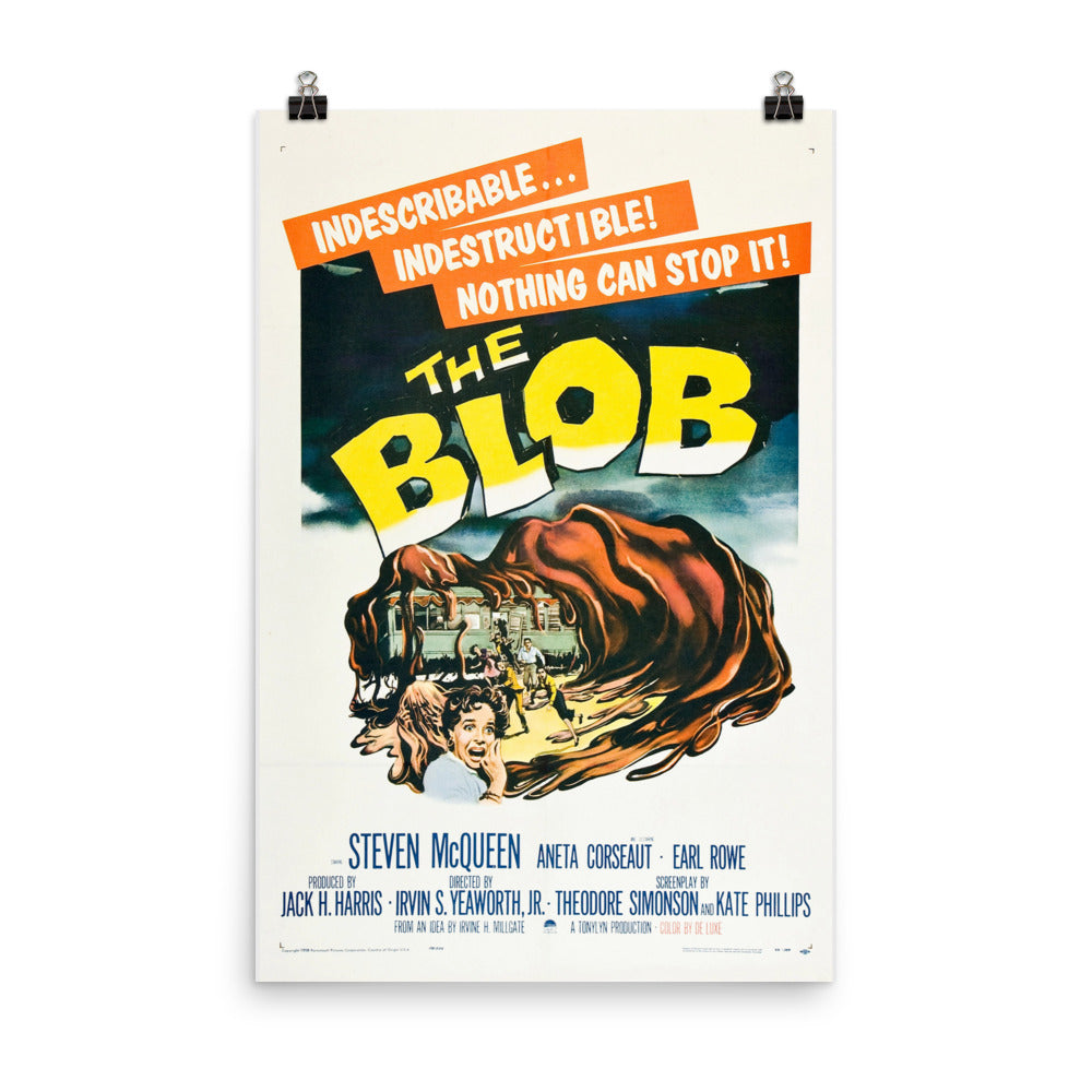The Blob (1958) Movie Poster, 12×18 inches