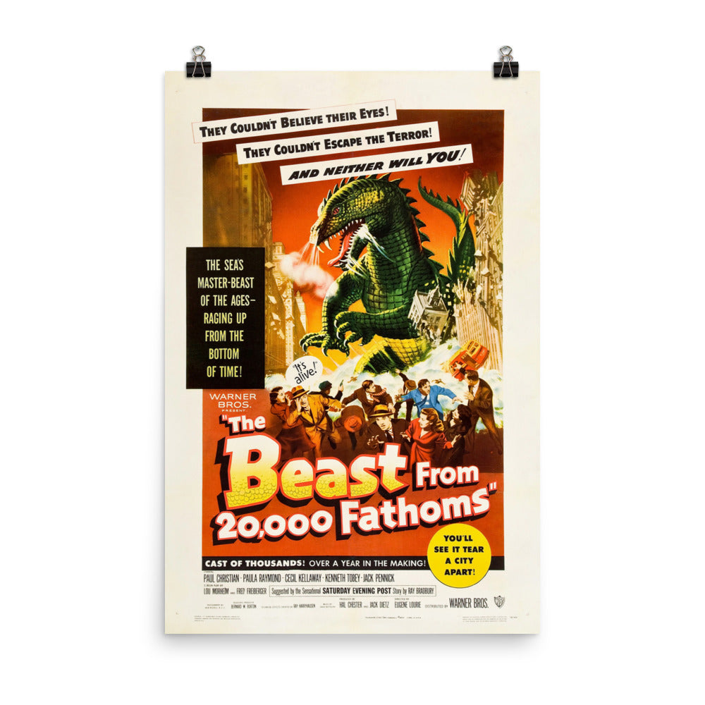 The Beast from 20,000 Fathoms (1953) Movie Poster, 12×18 inches
