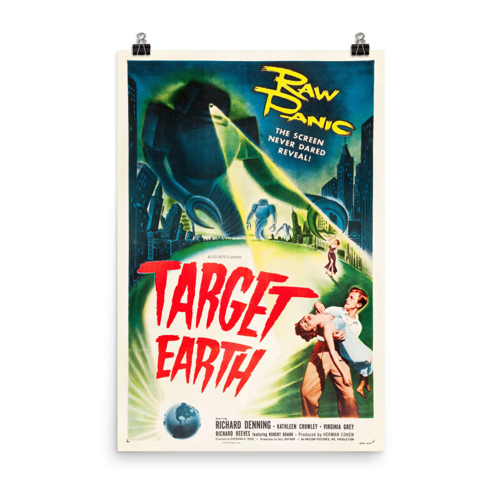 Target Earth (1954) Movie Poster, 12×18 inches