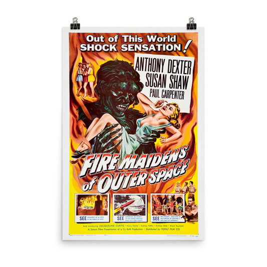 Fire Maidens from Outer Space (1956) Movie Poster, 12×18 inches