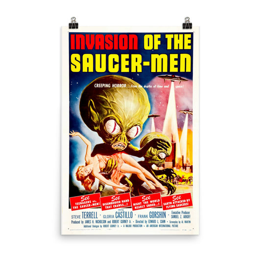Invasion of the Saucer Men (1957) Movie Poster, 12×18 inches