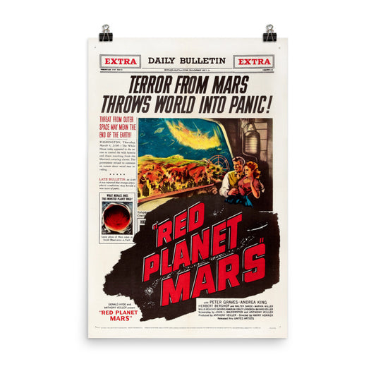 Red Planet Mars (1952) Movie Poster, 12×18 inches