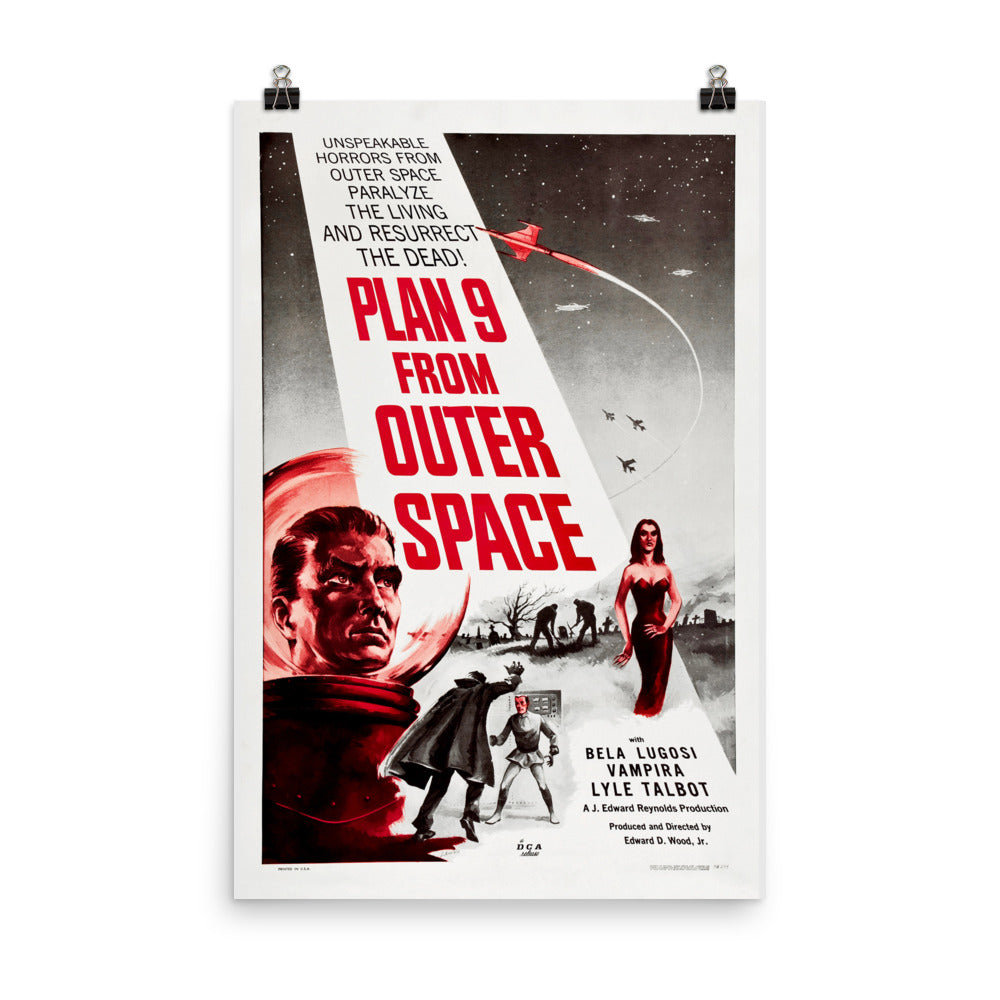 Plan 9 from Outer Space (1957) Movie Poster, 12×18 inches
