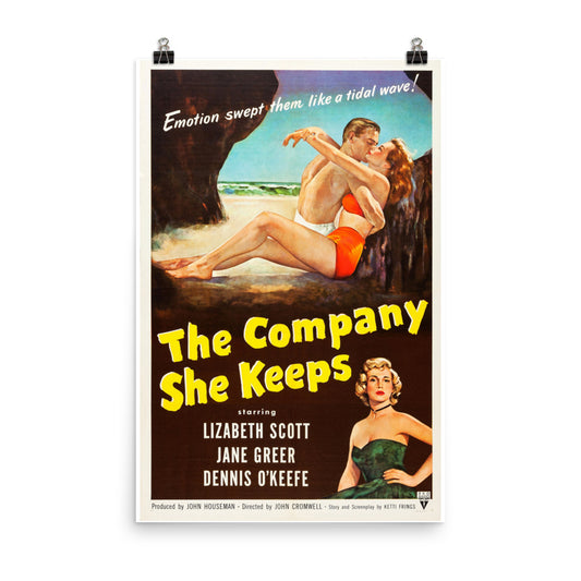 The Company She Keeps (1951) Movie Poster, 12×18 inches