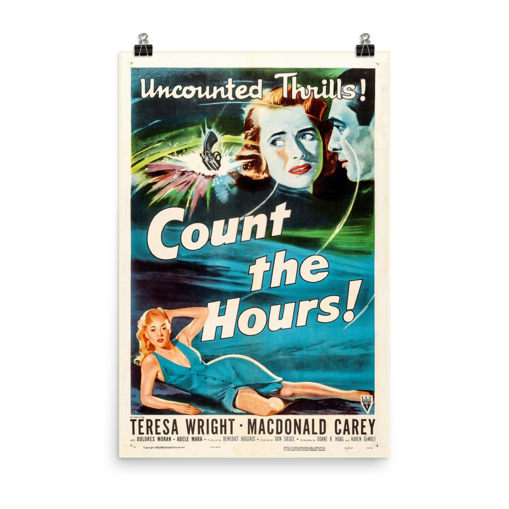 Count the Hours! (1953) Movie Poster, 12×18 inches