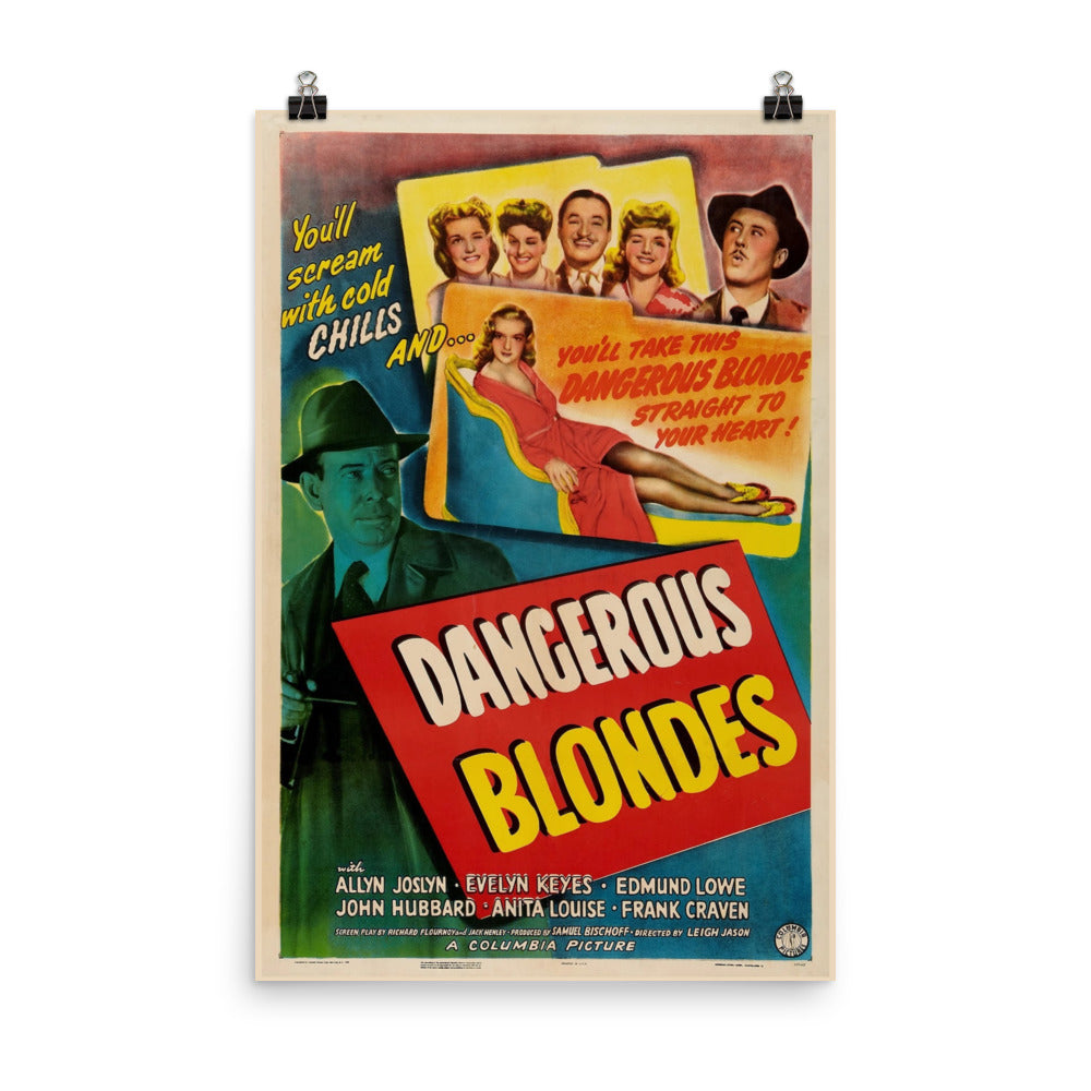 Dangerous Blondes (1943) Movie Poster, 12×18 inches