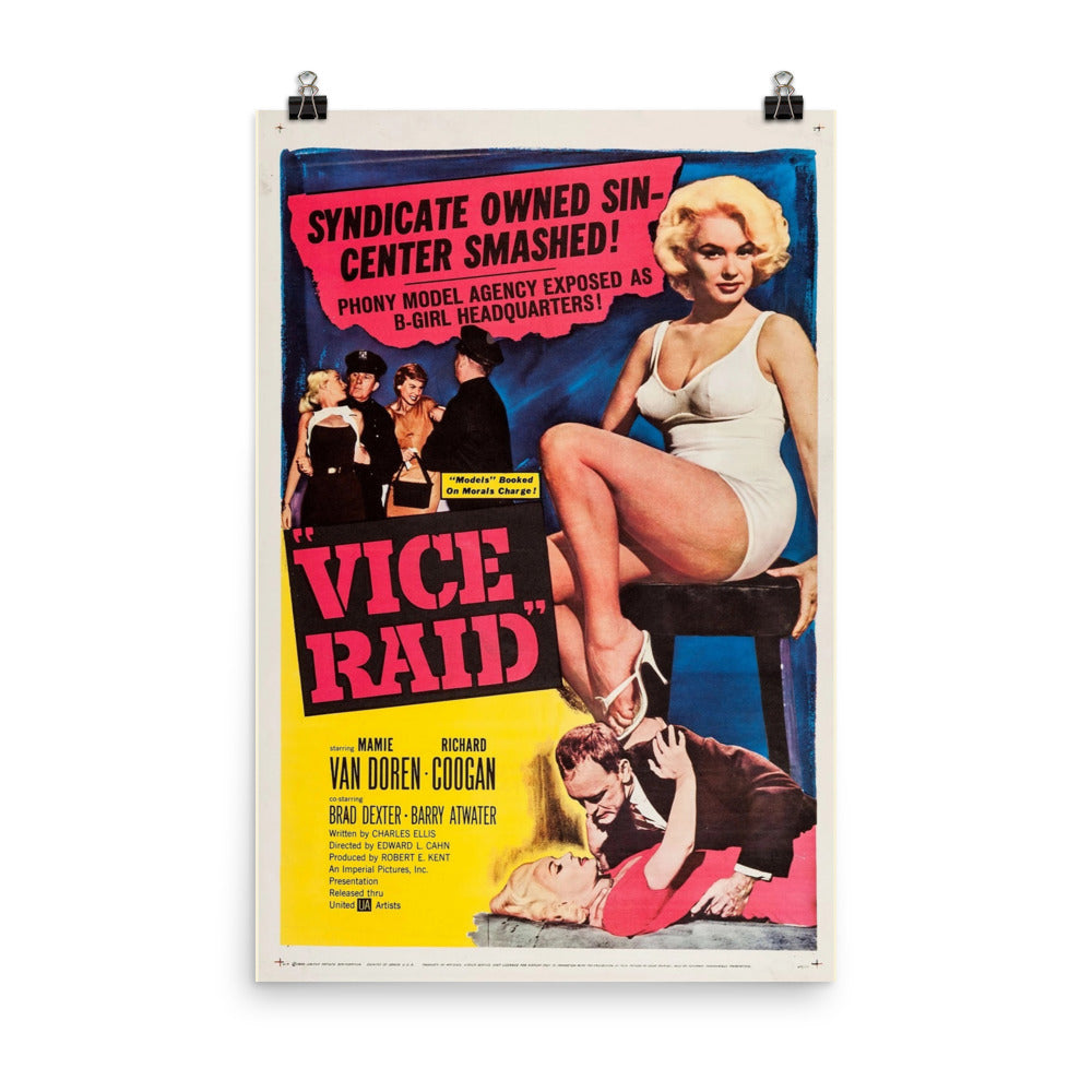 Vice Raid (1959) Movie Poster, 12×18 inches