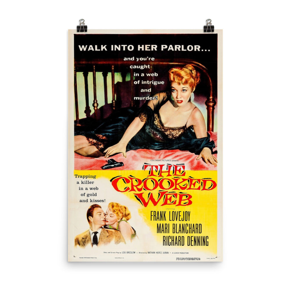The Crooked Web (1955) movie poster 12″×18″