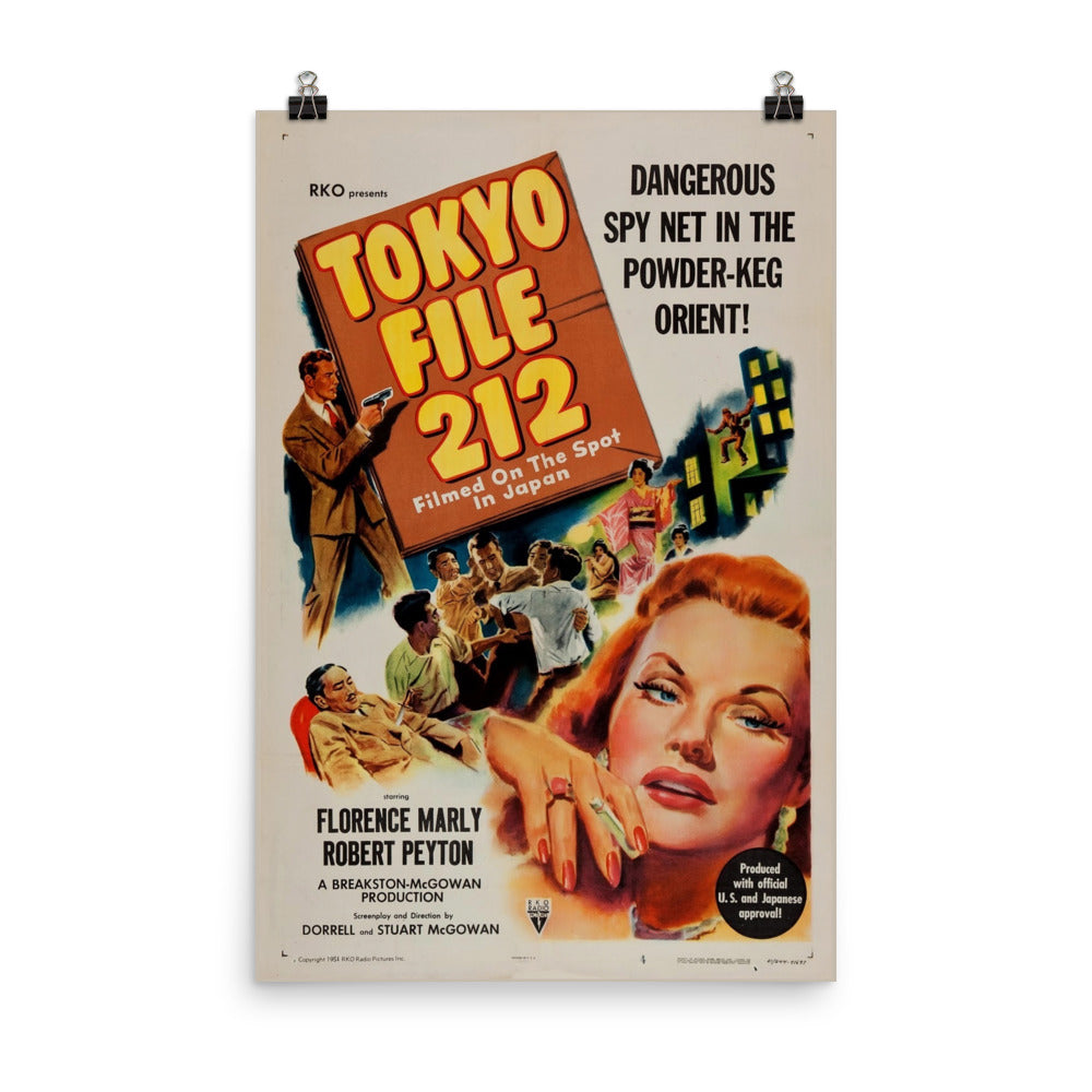 Tokyo File 212 (1951) movie poster 12″×18″